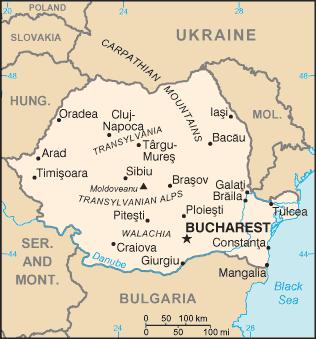 Romania's Map
